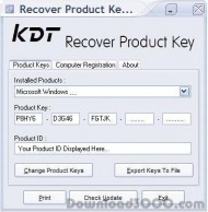 KDT Soft. Recover Product Key Demo screenshot